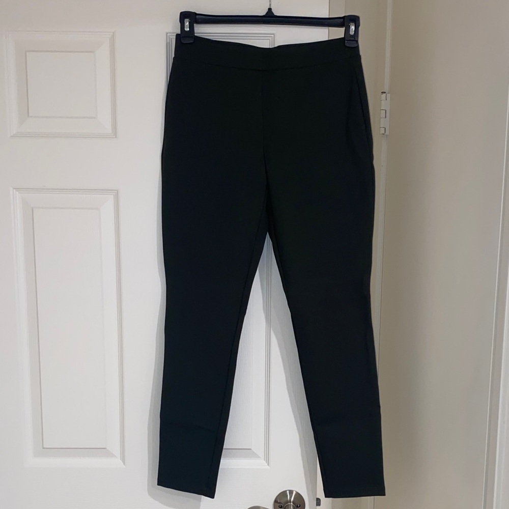 Theory Dark Green Slim Fit Pants